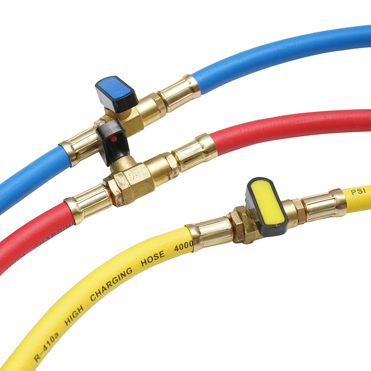 Set furtun cu robinet 180 cm 3 culori pentru incarcare freon R-410a